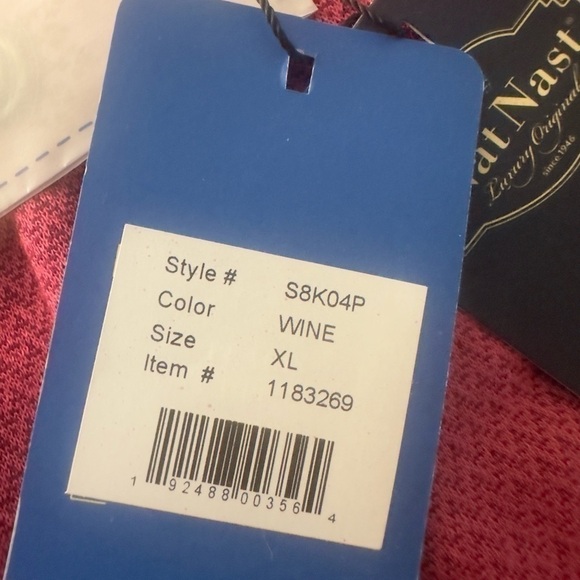 Men’s new size XL Nat Nast three button polo red maroon shirt short sleeve - Picture 4 of 6